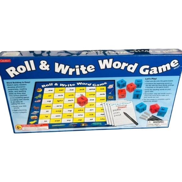 Lakeshore Roll and Write Word Game NEW Early Readers Build 600+ Words 5+ SEALED - Picture 2 of 6